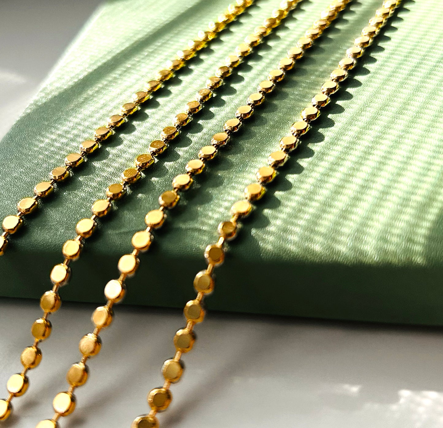 Flat Bead Chain Necklace