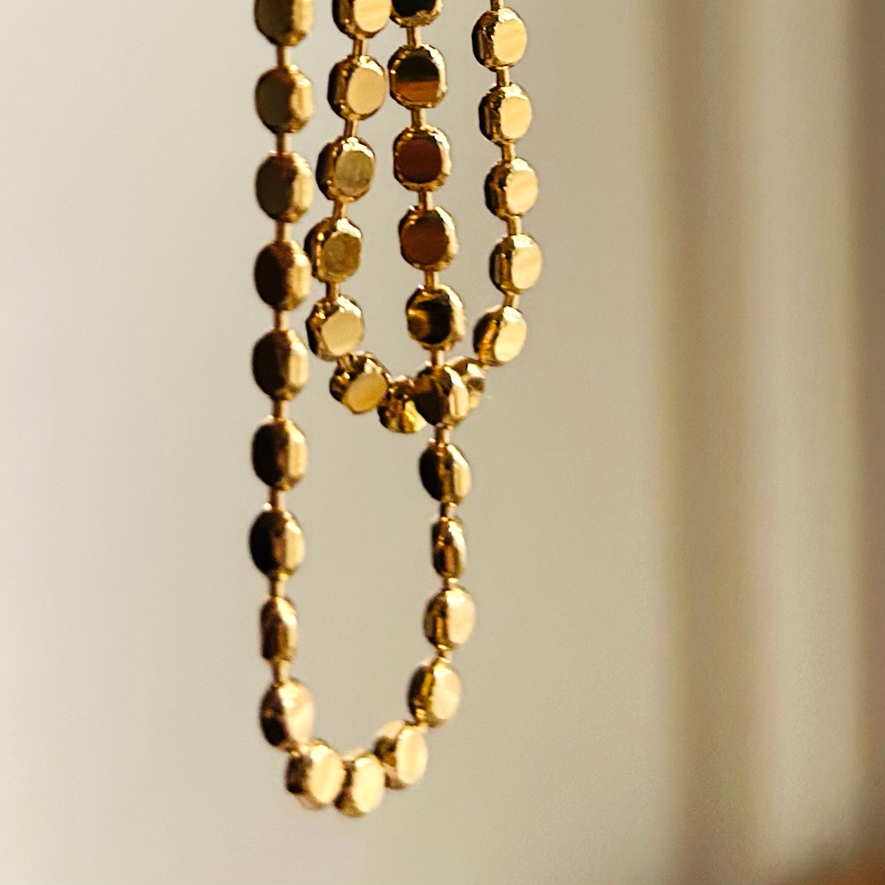 Flat Bead Chain Necklace
