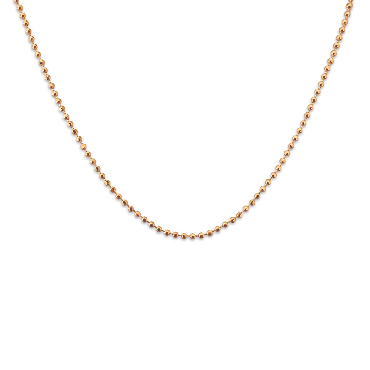 jewelry product photo Minimal Ball Bead gold necklace chain