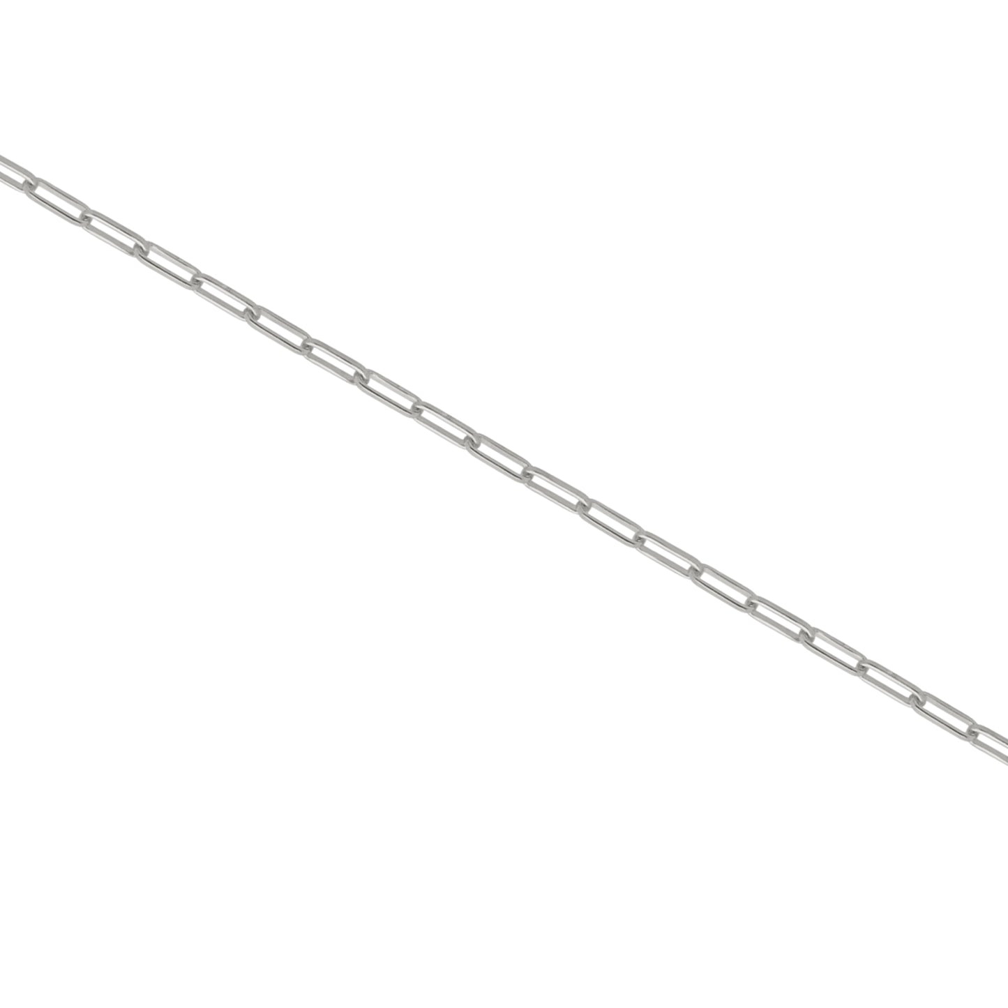 Silver chain on a white background
