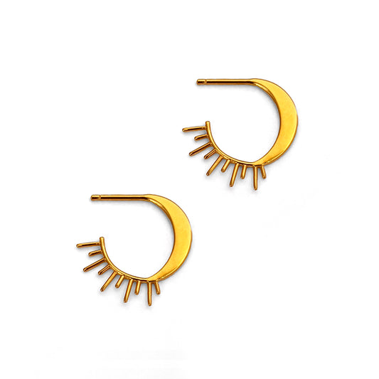 Celestial Stellette | Mini Sun Moon Earrings