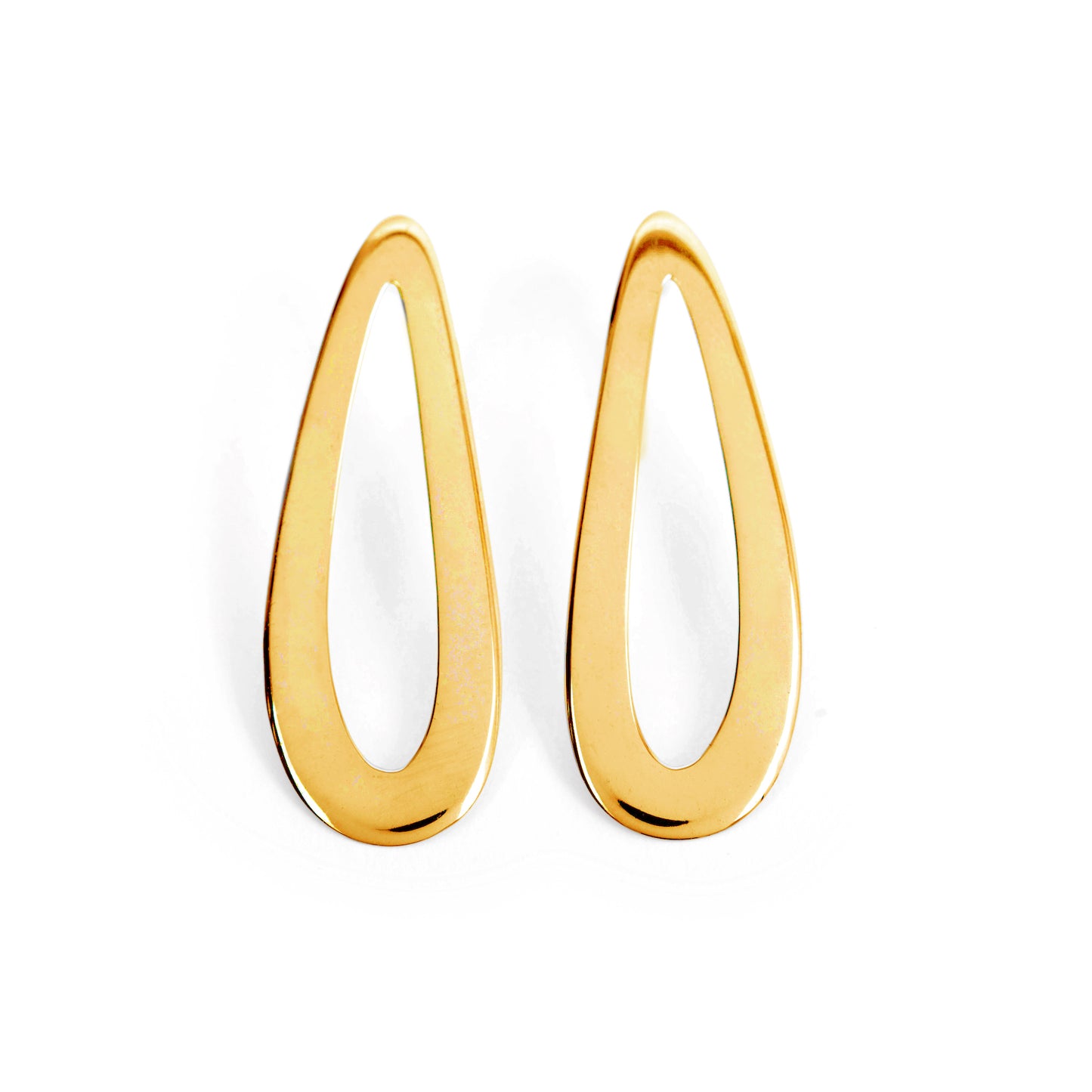 Swoop | Curved Drop Hoop Earrings