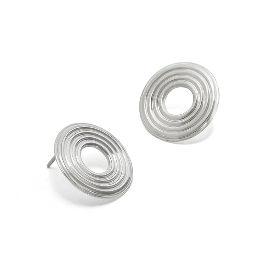 Zen Open | Concentric Circle Coin Earring