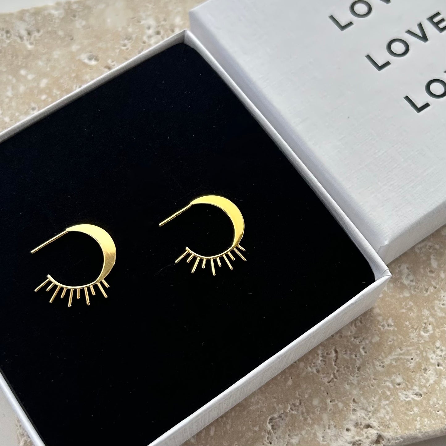 Celestial Stellette | Mini Sun Moon Earrings