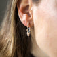 Facet Side Hoops | Modern Geometric Earrings