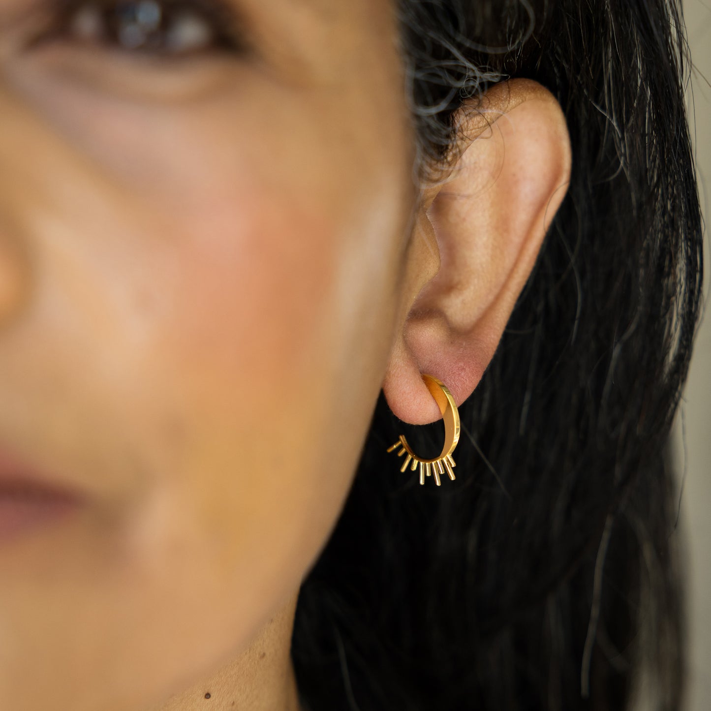 Celestial Stellette | Mini Sun Moon Earrings