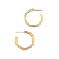 Modern Gold Heart Hoop Earrings