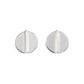 Modern Coin Aegis Circle Earring in Silver