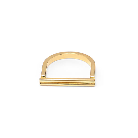 Modern Gold Hidden Heart Ring