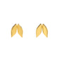 Mopani Leaf Geometric Stud Earrings