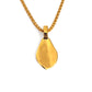 modern gold rose petal flower necklace on gold chain