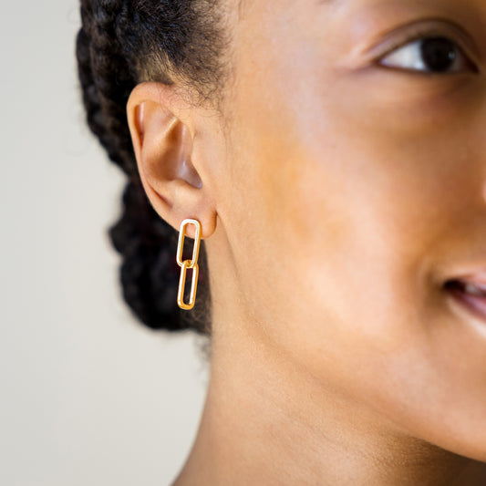 Linking | Dangling Link Earrings