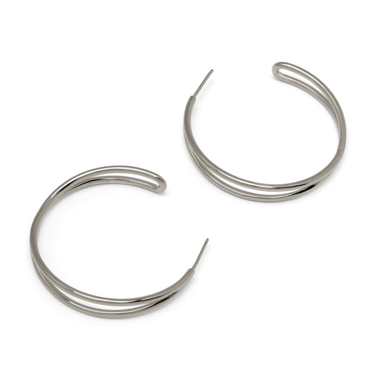 Revolve | Crossing Hoop Earrings