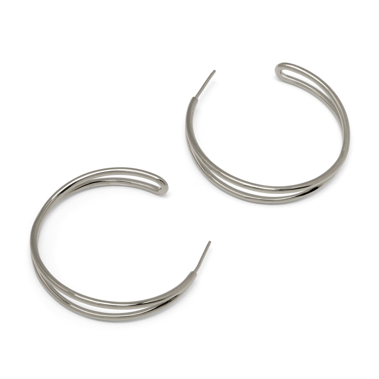 Revolve | Crossing Hoop Earrings