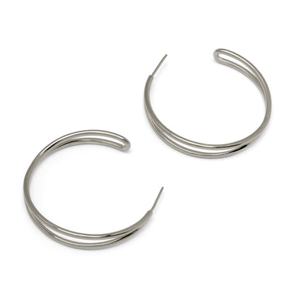 Revolve | Crossing Hoop Earrings