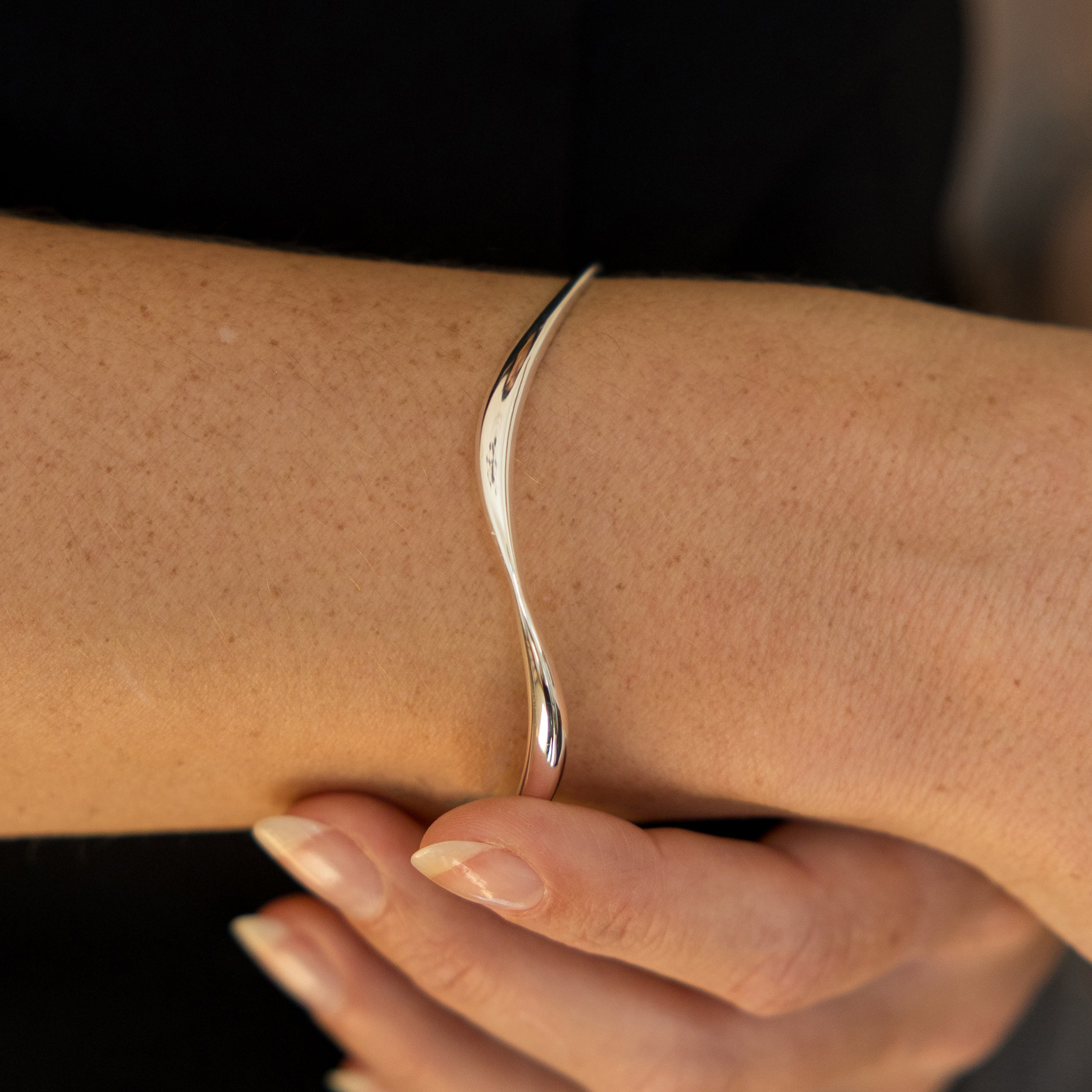 Ribbon | Wave Bangle Bracelet – Love Lori Michelle Jewelry
