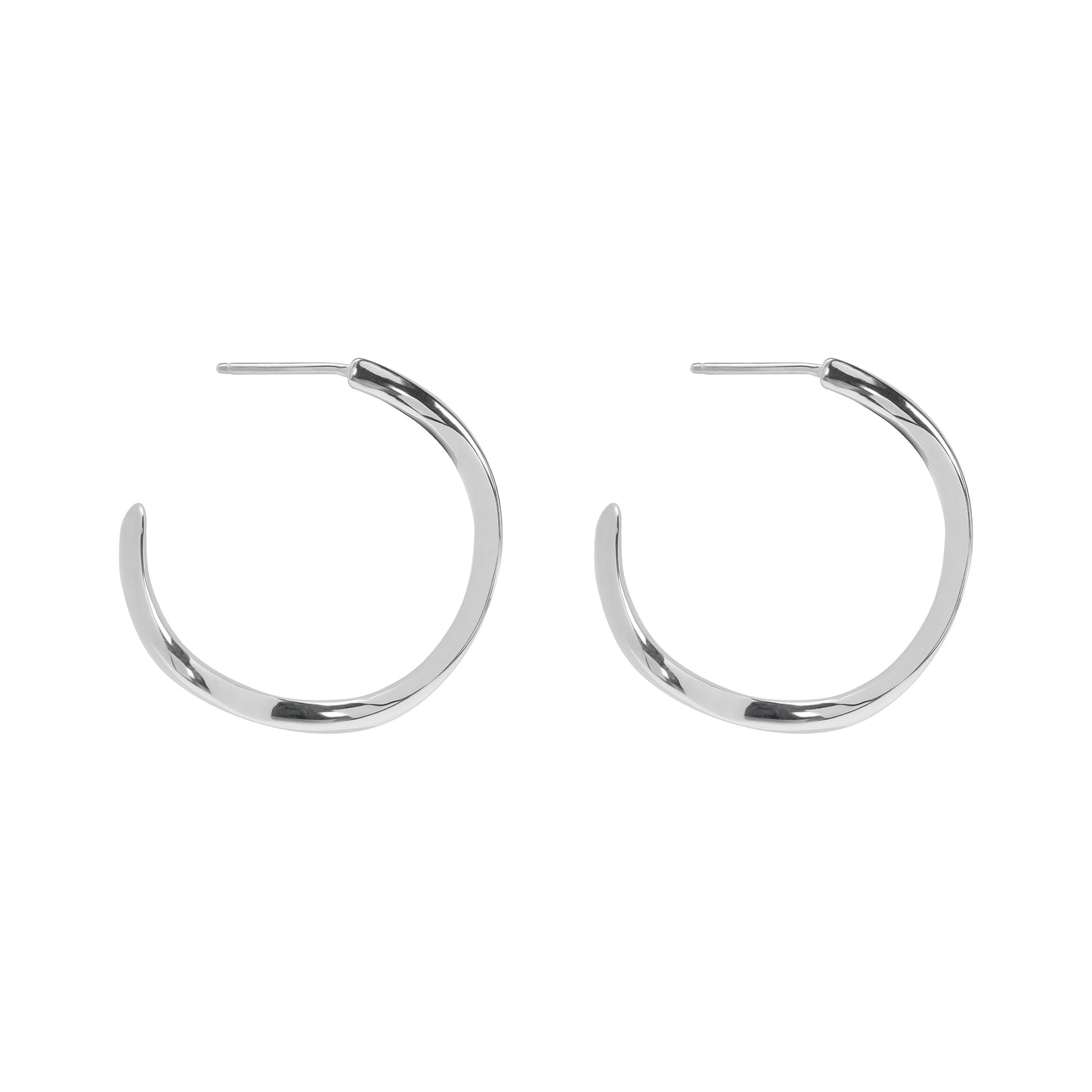 Ribbon | Wave Hoop Earrings