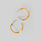 Gold Vermeil Hoop Curve Earrings top view