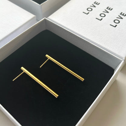 Tubular | Linear Drop Line Earrings