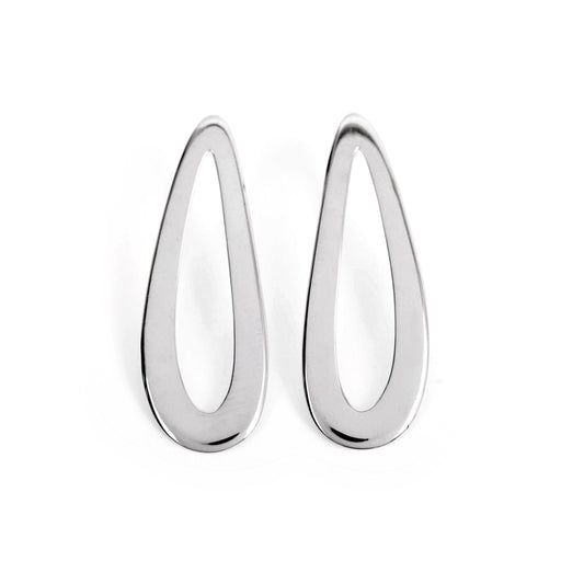Swoop | Curved Drop Hoop Earrings