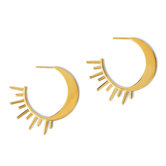 Stella | Large Sun Moon Earrings