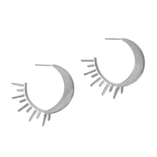 Stella | Large Sun Moon Earrings