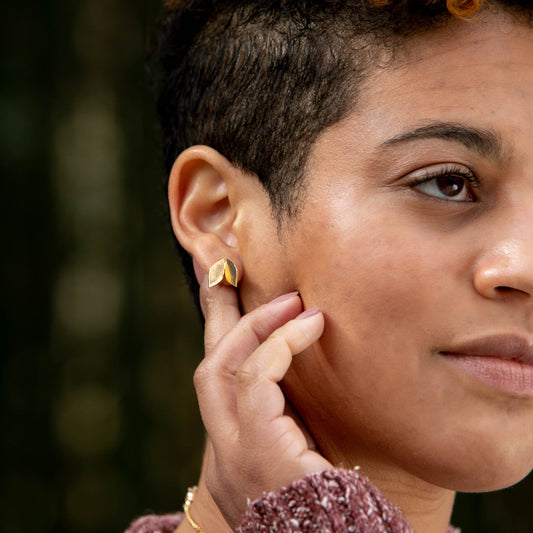 Mopani Leaf Earrings